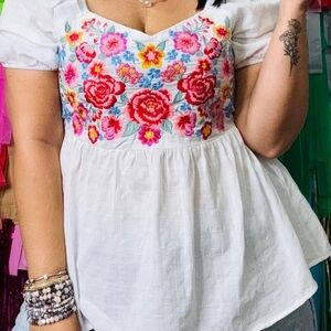 💐 Savanna Jane Floral Blouse Women’s Size Large